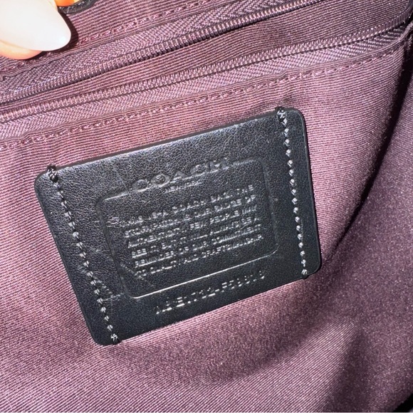 Coach Black Pebbled Leather Tote - Picture 4 of 7